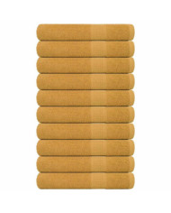 Serviettes 10 pcs doré 100x200 cm 360 g/m² 100% coton | Mobilier & Déco