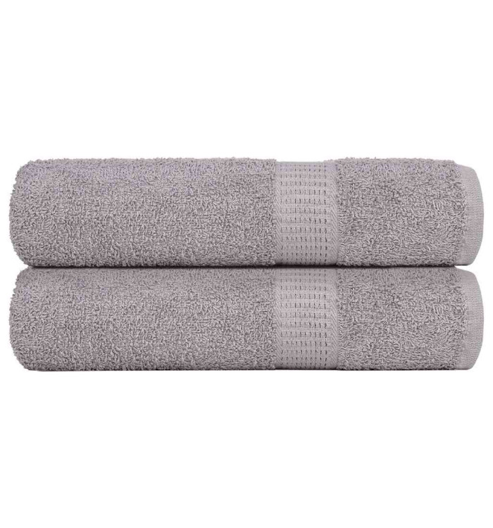 Serviettes de bain 2 pcs gris 100x150 cm 360 g/m² 100% coton | Mobilier & Déco