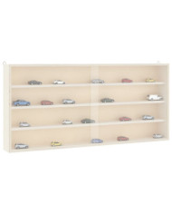 Vitrine de collection en bois avec portes 80x8,5x37 cm | Mobilier & Déco