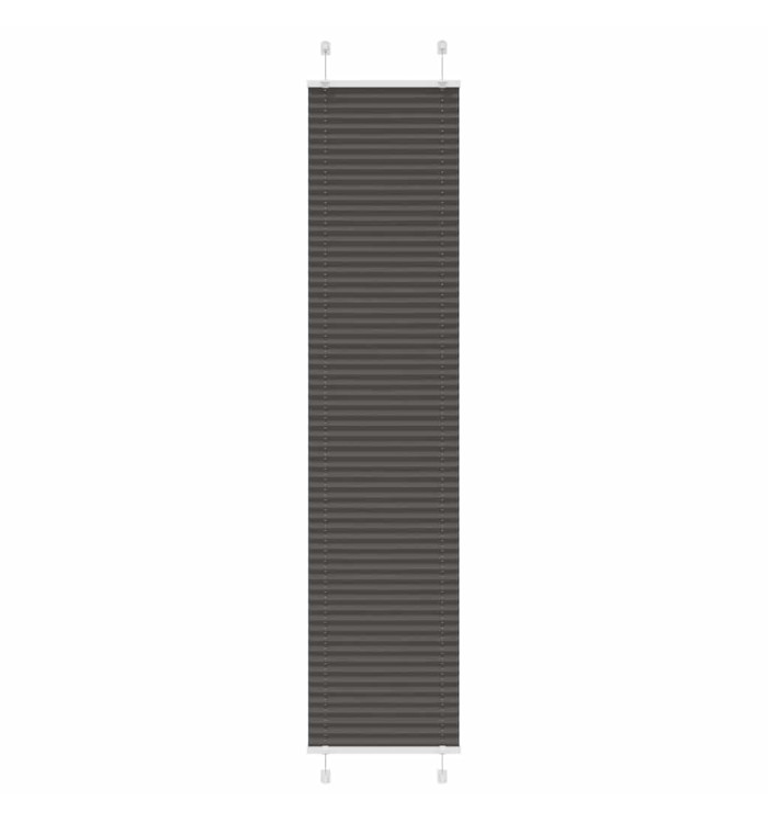 Store plissé noir 40x200 cm largeur du tissu 39,4 cm polyester | Mobilier & Déco