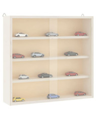 Vitrine de collection en bois avec portes 40x8,5x37cm | Mobilier & Déco