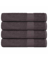 Serviettes de sauna 4 pcs anthracite 80x200 cm 100% coton | Mobilier & Déco