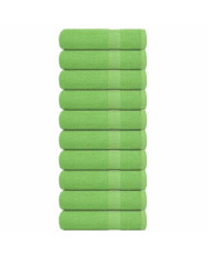 Essuie-mains 10 pcs vert pomme 50x100 cm 360 g/m² 100% coton | Mobilier & Déco