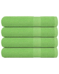 Serviettes de sauna 4 pcs vert pomme 80x200 cm 100% coton | Mobilier & Déco