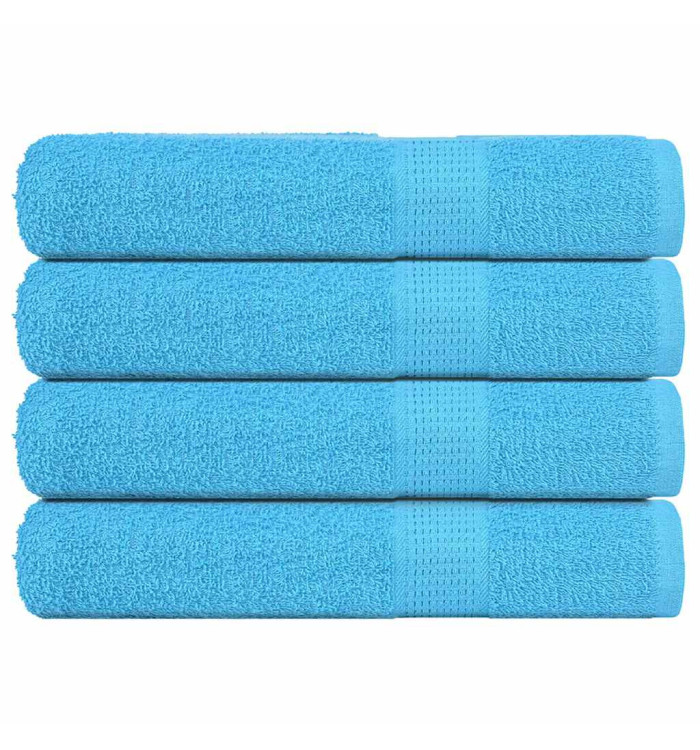 Serviettes de sauna 4pcs turquoise 80x200cm 360 g/m² 100% coton | Mobilier & Déco