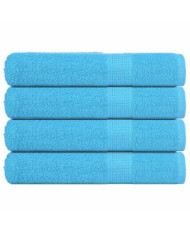Serviettes de sauna 4pcs turquoise 80x200cm 360 g/m² 100% coton | Mobilier & Déco