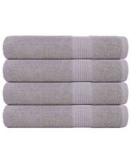 Serviettes 4 pcs gris 100x200 cm 360 g/m² 100% coton | Mobilier & Déco