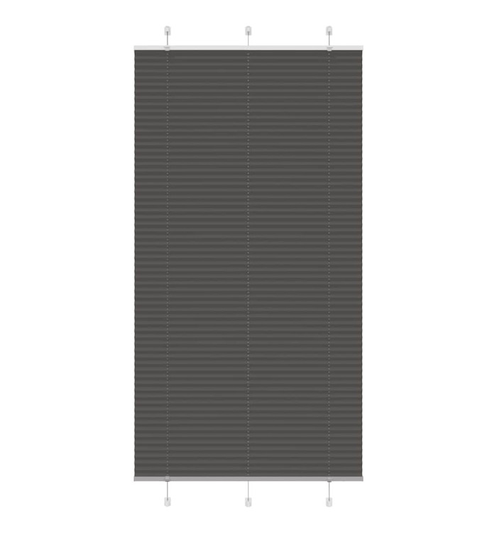 Store plissé noir 110x200 cm largeur du tissu 109,4cm polyester | Mobilier & Déco