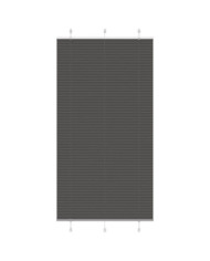Store plissé noir 110x200 cm largeur du tissu 109,4cm polyester | Mobilier & Déco