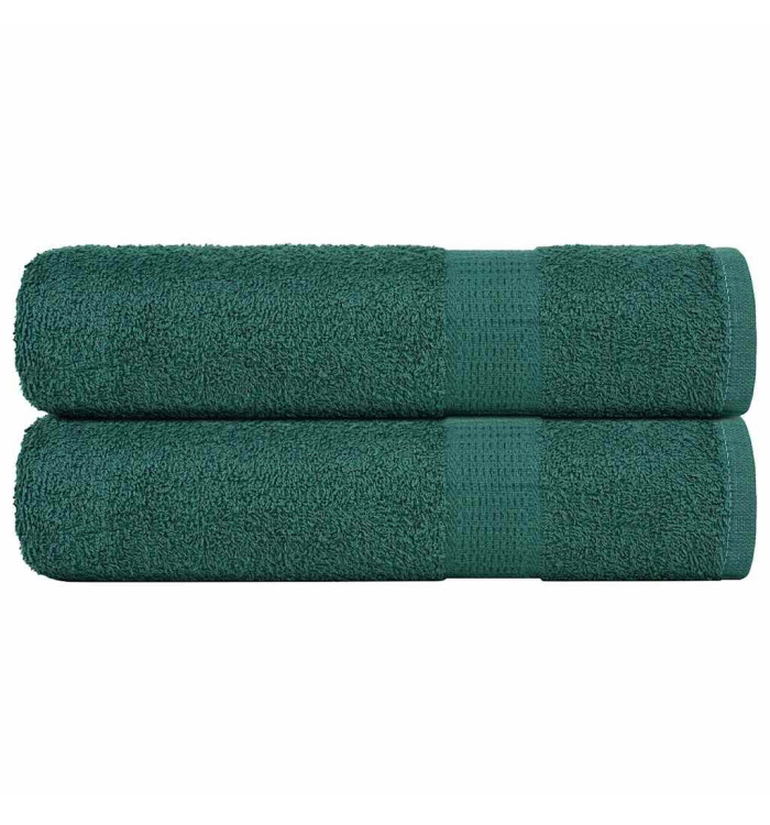 Serviettes de bain 2 pcs vert 100x150 cm 360 g/m² 100% coton | Mobilier & Déco