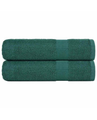 Serviettes de bain 2 pcs vert 100x150 cm 360 g/m² 100% coton | Mobilier & Déco