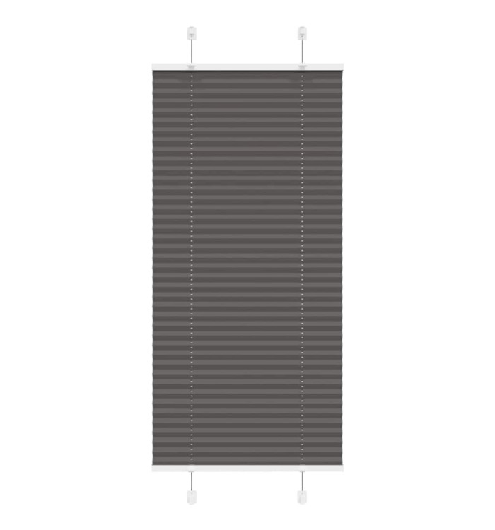 Store plissé noir 55x150 cm largeur du tissu 54,4 cm polyester | Mobilier & Déco