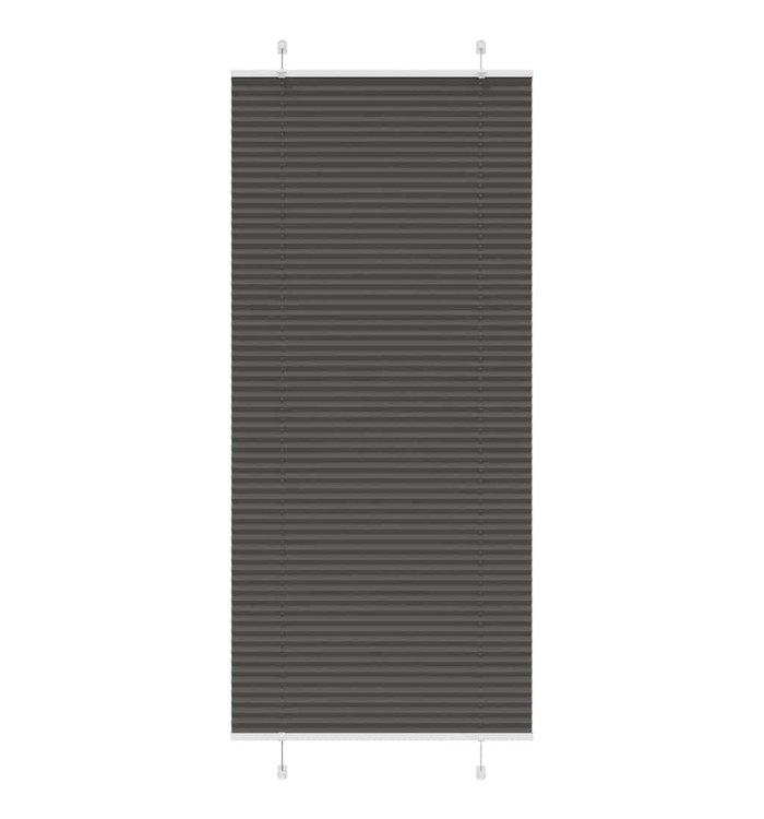 Store plissé noir 100x200 cm largeur du tissu 99,4 cm polyester | Mobilier & Déco