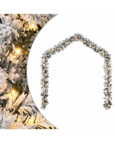 Guirlande de Noël avec lumières LED vert 10 m PVC | Mobilier & Déco