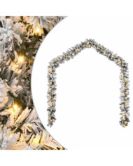 Guirlande de Noël avec lumières LED vert 10 m PVC | Mobilier & Déco