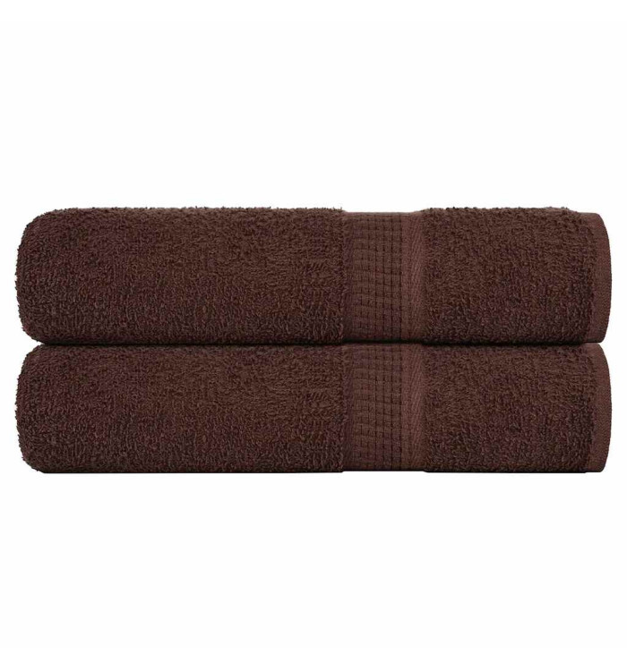 Serviettes de bain 2 pcs marron 100x150 cm 360 g/m² 100% coton | Mobilier & Déco