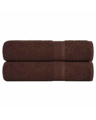 Serviettes de bain 2 pcs marron 100x150 cm 360 g/m² 100% coton | Mobilier & Déco