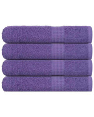 Serviettes de sauna 4 pcs violet 80x200 cm 360 g/m² 100% coton | Mobilier & Déco