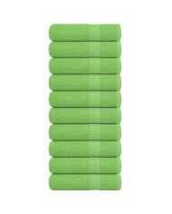 Serviettes de bain 10 pcs vert pomme 100x150 cm 100% coton | Mobilier & Déco
