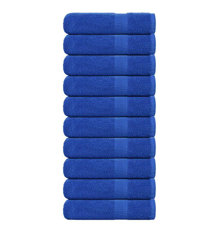 Serviettes de bain 10 pcs bleu 100x150 cm 360 g/m² 100% coton | Mobilier & Déco