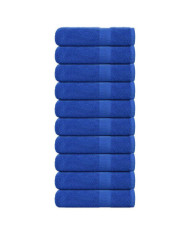 Serviettes de bain 10 pcs bleu 100x150 cm 360 g/m² 100% coton | Mobilier & Déco