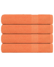 Serviettes de sauna 4 pcs orange 80x200 cm 360 g/m² 100% coton | Mobilier & Déco