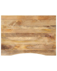 Dessus de bureau avec courbe 100x80x2,5 cm manguier massif brut | Mobilier & Déco