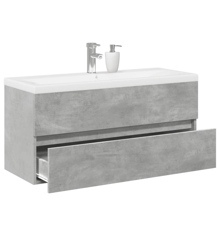 Ensemble de meubles de salle de bain 2 pcs gris béton | Mobilier & Déco