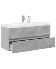 Ensemble de meubles de salle de bain 2 pcs gris béton | Mobilier & Déco