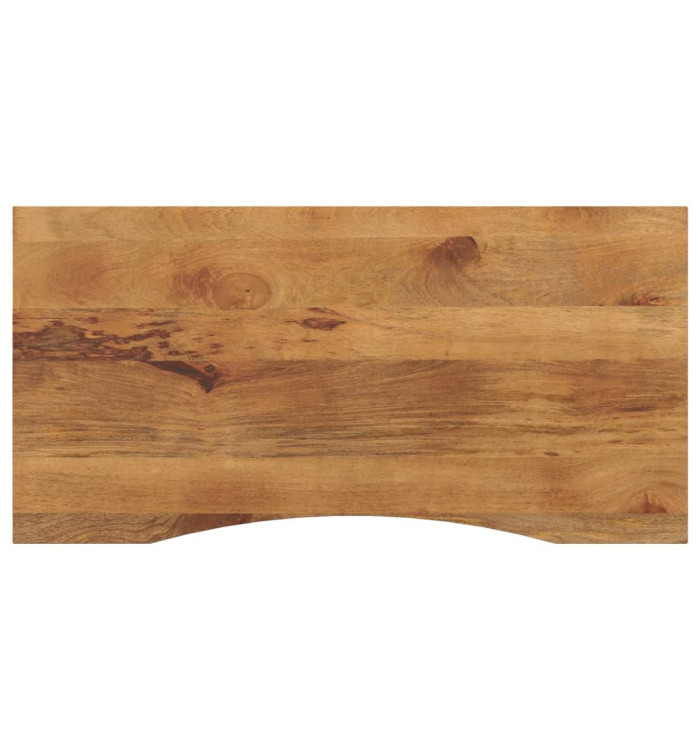 Dessus de bureau avec courbe 120x60x2,5 cm manguier massif brut | Mobilier & Déco