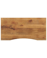 Dessus de bureau avec courbe 120x60x2,5 cm manguier massif brut | Mobilier & Déco