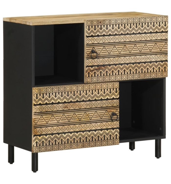 Buffet 80x33,5x75 cm bois de manguier brut massif | Mobilier & Déco