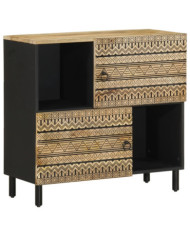 Buffet 80x33,5x75 cm bois de manguier brut massif | Mobilier & Déco