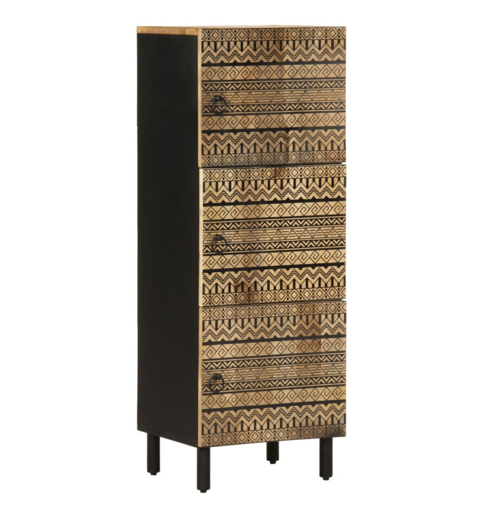 Buffet haut 40x33,5x110 cm bois de manguier brut massif | Mobilier & Déco