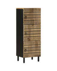 Buffet haut 40x33,5x110 cm bois de manguier brut massif | Mobilier & Déco