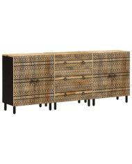 Buffets 3 pcs bois massif de manguier | Mobilier & Déco