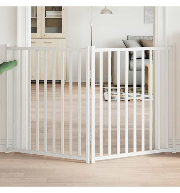 Barrière pour chien pliable 2 panneaux 160 cm bois sapin massif | Mobilier & Déco