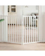 Barrière pour chien pliable 2 panneaux 160 cm bois sapin massif | Mobilier & Déco