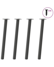 Pieds de table basse 4 pcs anthracite 72 cm acier | Mobilier & Déco