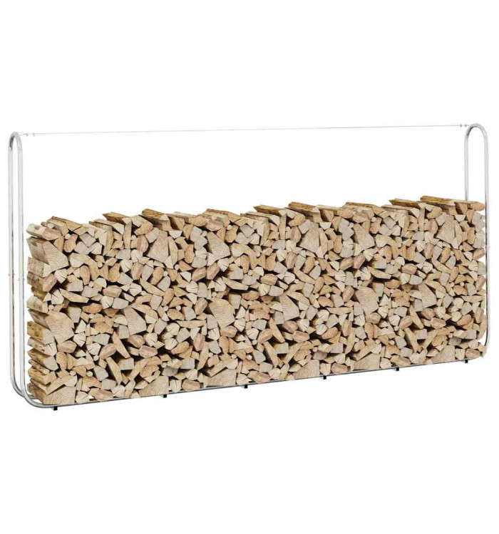 Portant de bois de chauffage 300x25x150 cm acier galvanisé | Mobilier & Déco