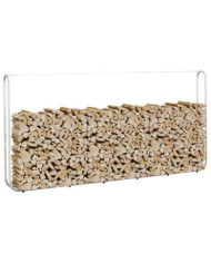 Portant de bois de chauffage 300x25x150 cm acier galvanisé | Mobilier & Déco