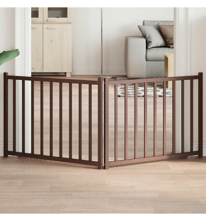 Barrière pour chien pliable 2 panneaux 160 cm bois sapin massif | Mobilier & Déco