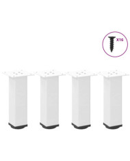 Pieds de table basse 4 pcs blanc 30-32 cm acier | Mobilier & Déco