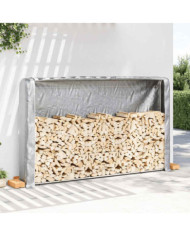 Portant de bois de chauffage et housse de pluie acier galvanisé | Mobilier & Déco