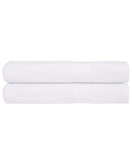 Serviettes de sauna 2 pcs blanc 80x200 cm 360 g/m² 100% coton | Mobilier & Déco