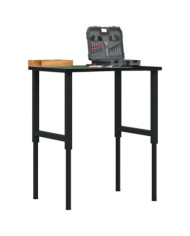 Établi marron foncé 80x60x(71,5-98) cm bois de chêne massif | Mobilier & Déco