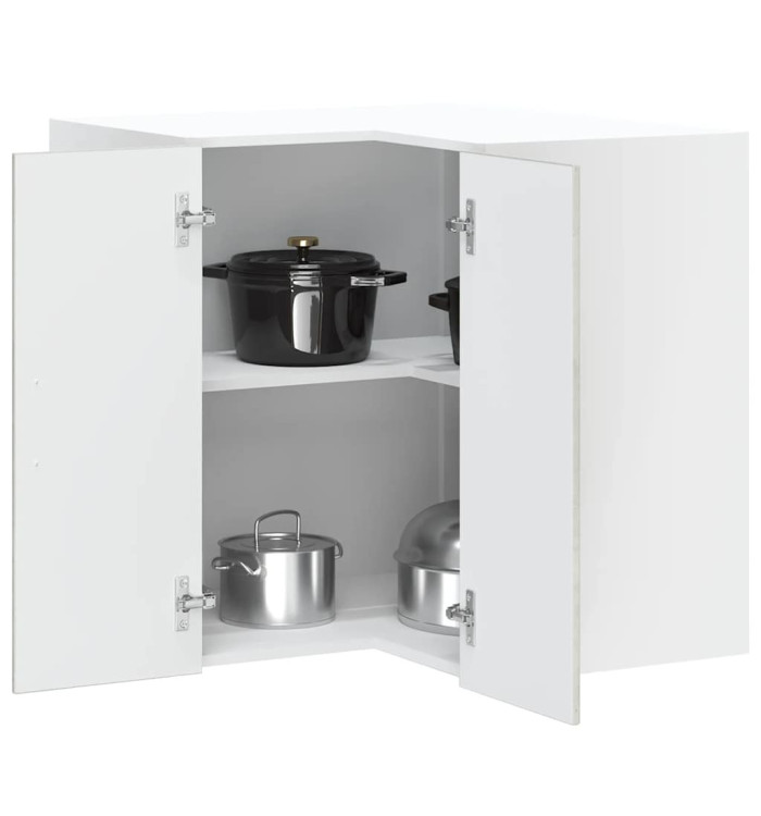 Armoire d'angle murale de cuisine Porto gris béton | Mobilier & Déco
