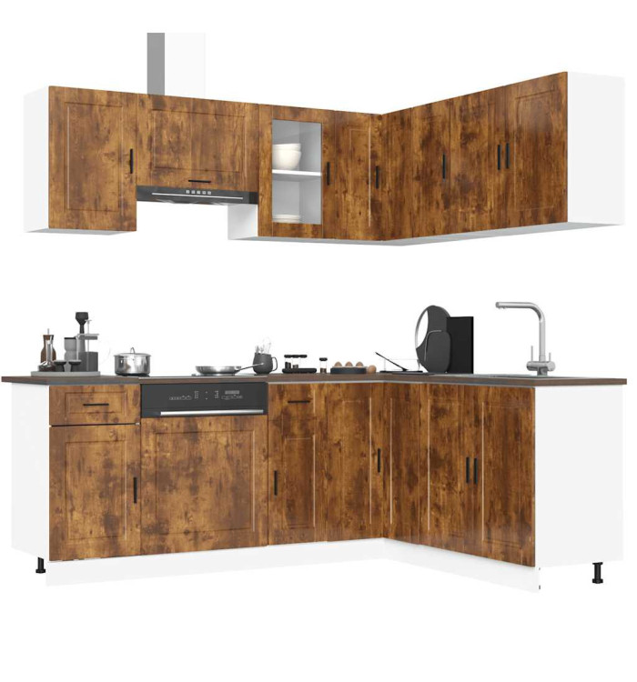Ensemble d'armoires de cuisine 11 pcs Porto bois d'ingénierie | Mobilier & Déco