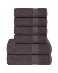 Ensemble de serviettes 6 pcs anthracite 360 g/m² 100% coton | Mobilier & Déco