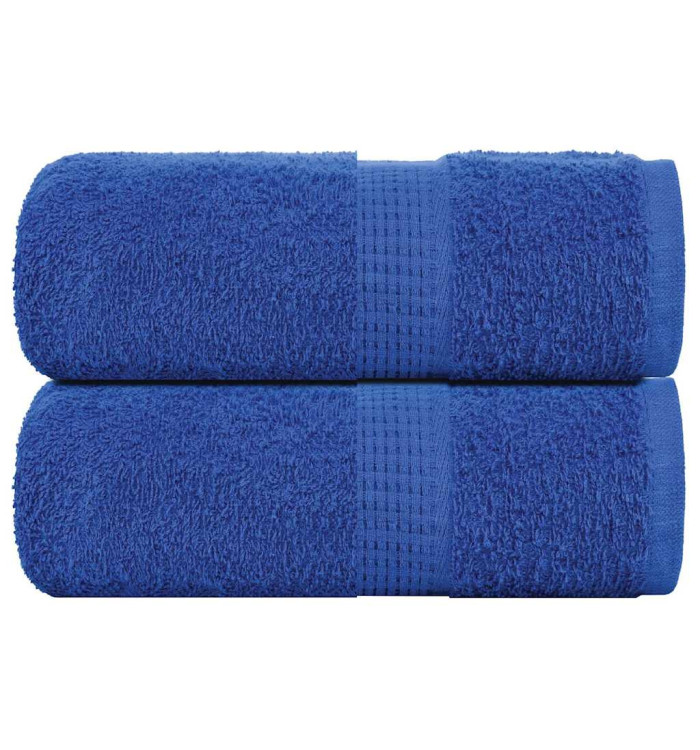 Serviettes d'invité 2 pcs bleu 30x50 cm 360 g/m² 100% coton | Mobilier & Déco